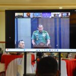 Dandim 1710/Mimika Ikuti Rakornis TMMD Ke-124 Secara Virtual Bersama Forkopimda