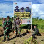 Satgas TMMD Ke-124 Bersama Warga Ubah Lahan Lahan Tidur Menjadi Lahan Produktif