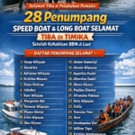 28 Penumpang Speed Boat dan Long Boat Selamat, Tiba di Timika Usai Kehabisan BBM