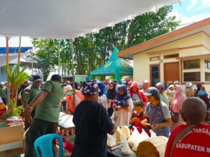 Dukung Iduladha 1447 H, DKP Mimika Gelar Pangan Murah di SP2-SP5