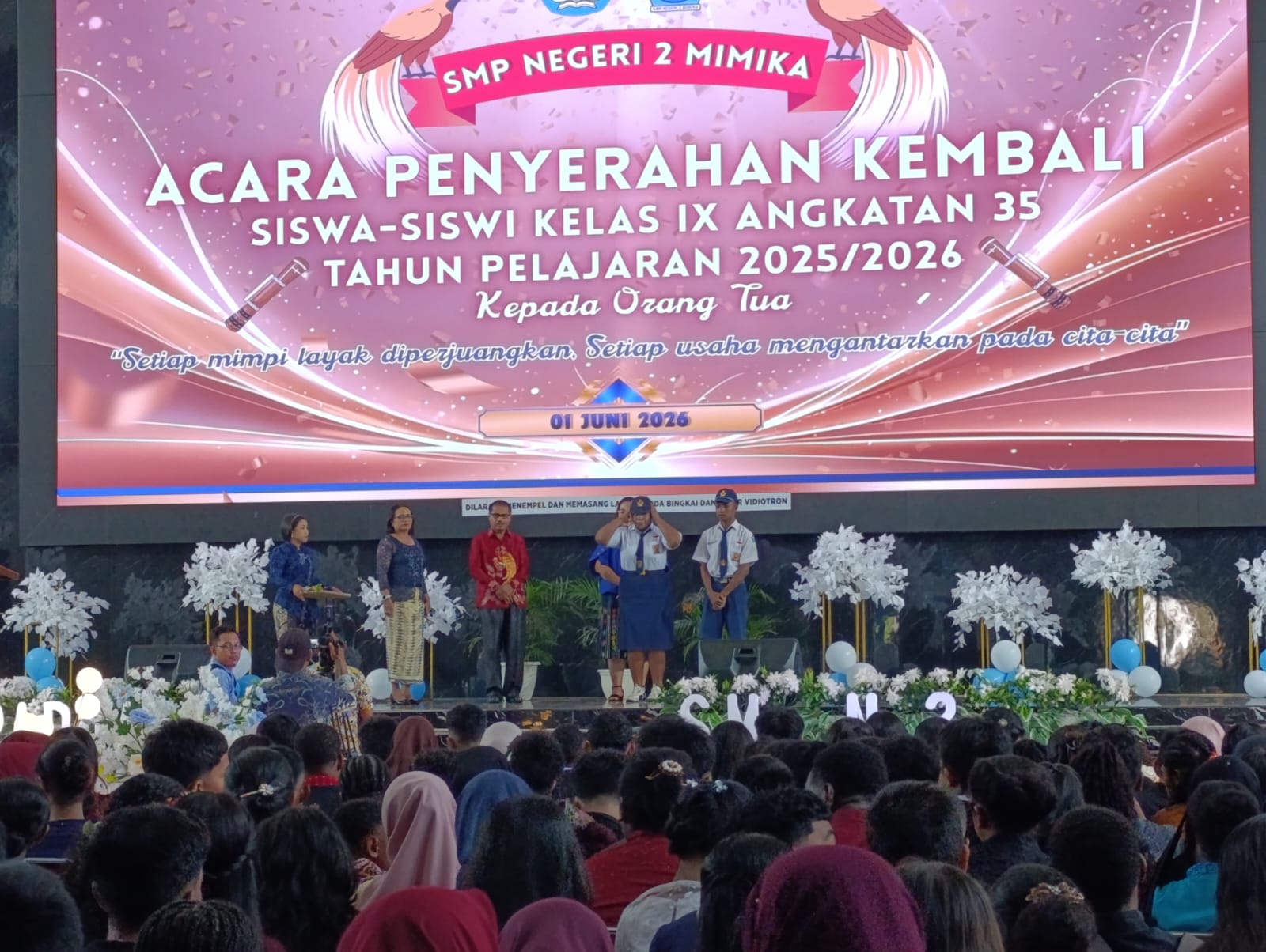 Sebanyak 385 Siswa SMP Negeri 2 Mimika Dikembalikan ke Orang Tua, Kepsek: Perjuangan Tiga Tahun Tak Instan