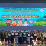 Peringatan HAN ke-42 di Mimika, DP3AP2KB Tekankan Pentingnya Pengawasan dan Kasih Sayang Orang Tua