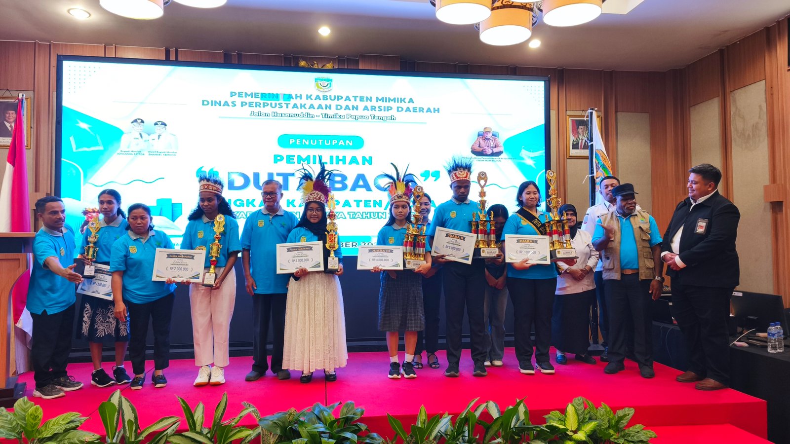 Pemilihan Duta Baca Mimika 2026 Resmi Ditutup, Sherina Anggie Esterlyta Jadi Juara