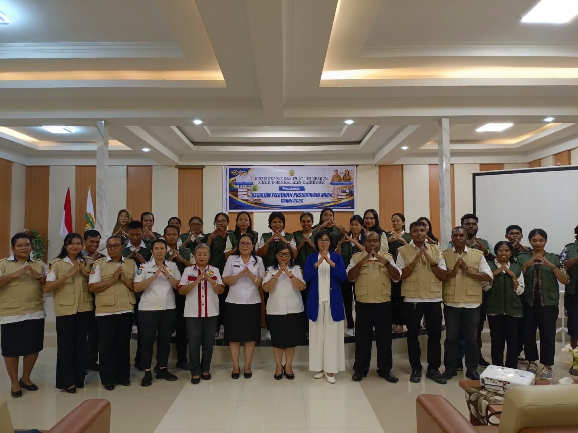 Pemkab Mimika Tutup Pelatihan Pustakawan Muda 2026, Dorong Pemuda Jadi Motor Literasi